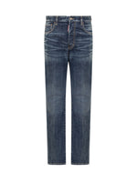Blue Straight Mid Rise Jeans 1