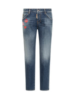 Blue Straight Mid Rise Jeans 1