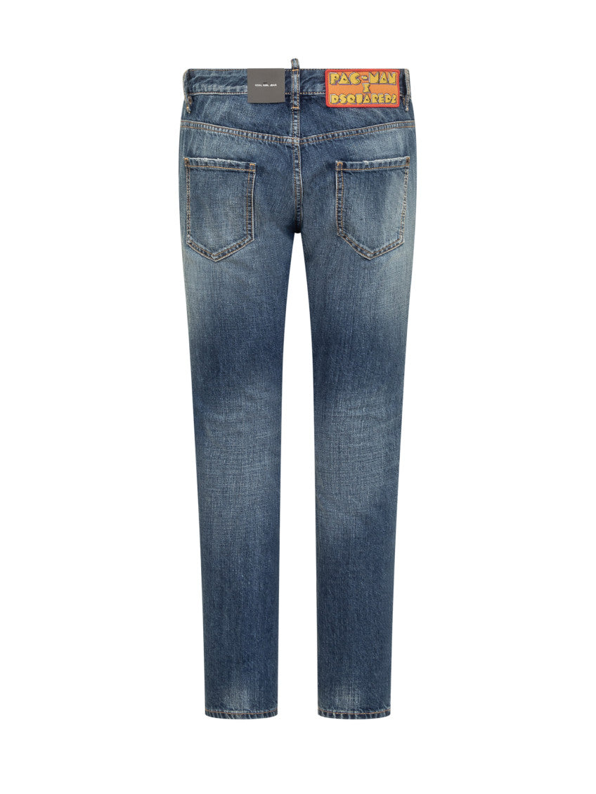 Blue Straight Mid Rise Jeans 2