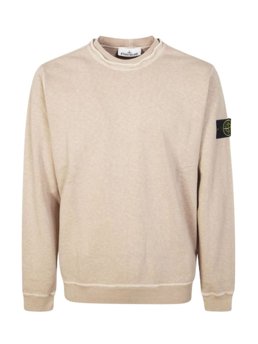 Brown Solid Crew Neck Sweatshirt 1