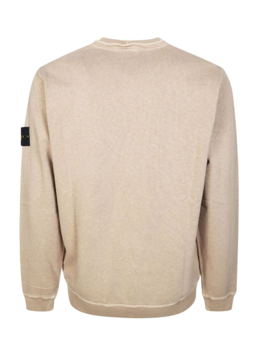 Brown Solid Crew Neck Sweatshirt 3
