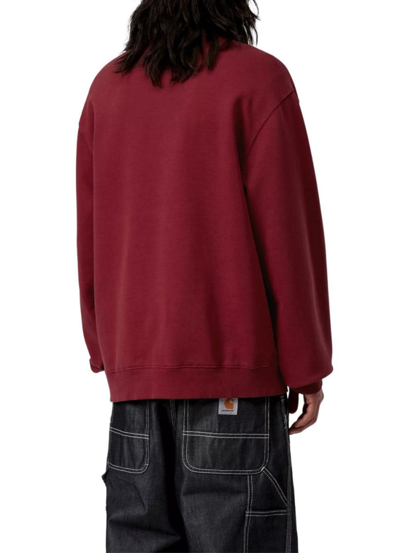 Red Graphic Crew Neck Sweatshirt 4