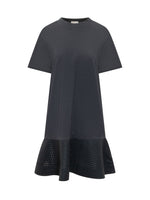 Black Round Neck Midi Dress 1