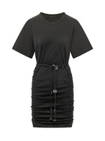 Black Round Neck Mini Dress 1