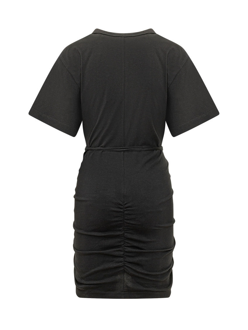 Black Round Neck Mini Dress 2