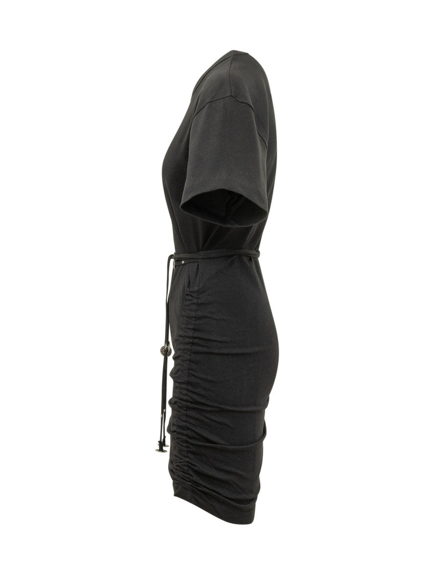 Black Round Neck Mini Dress 3
