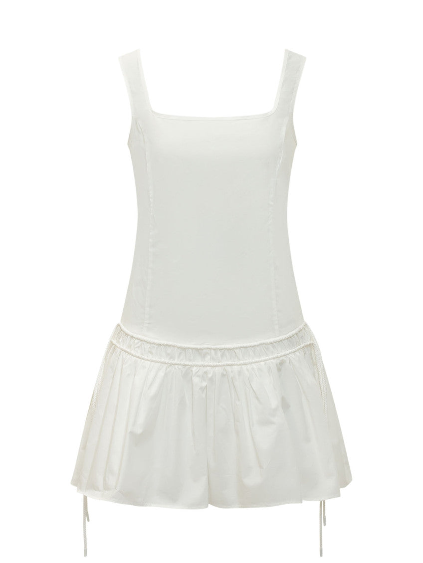 White Square Neck Mini Dress 1