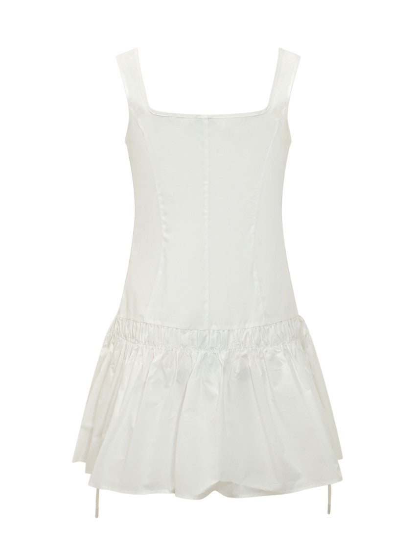 White Square Neck Mini Dress 2