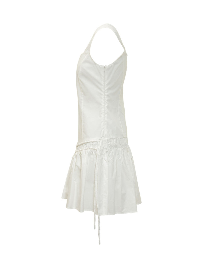 White Square Neck Mini Dress 3