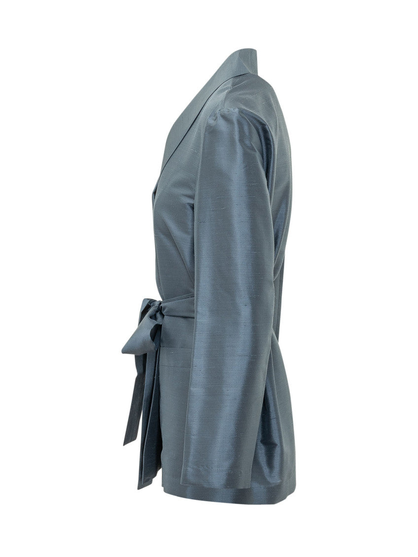 Blue Waist Tie Shirt 3