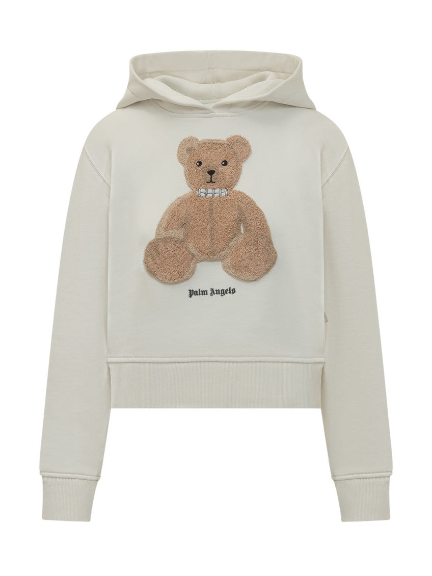 White Graphic Hood Sweatshirt 1