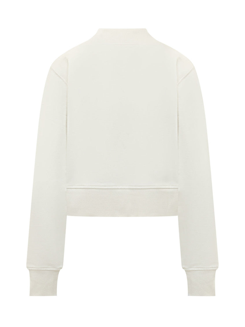 White Graphic Crew Neck Sweatshirt 2