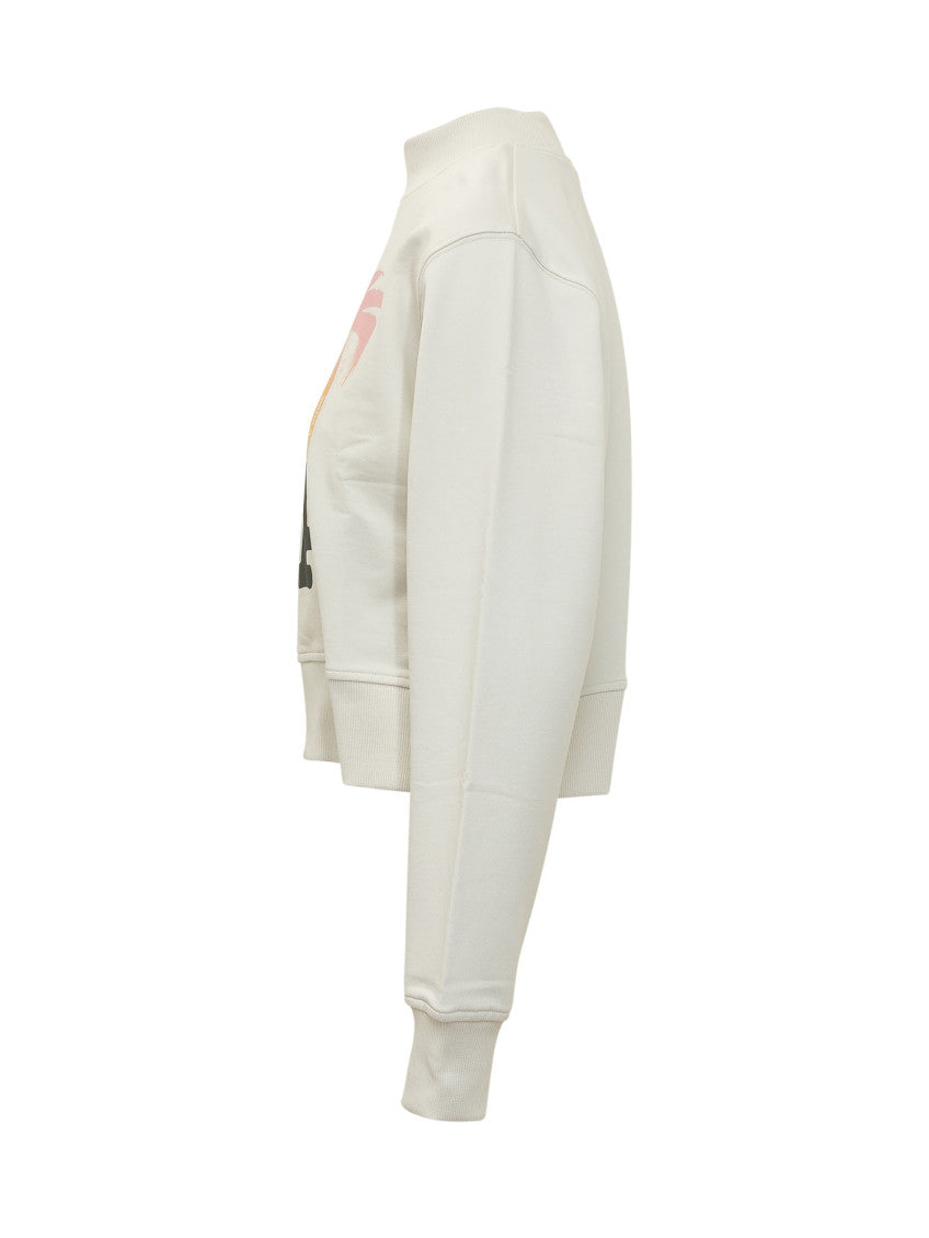 White Graphic Crew Neck Sweatshirt 3