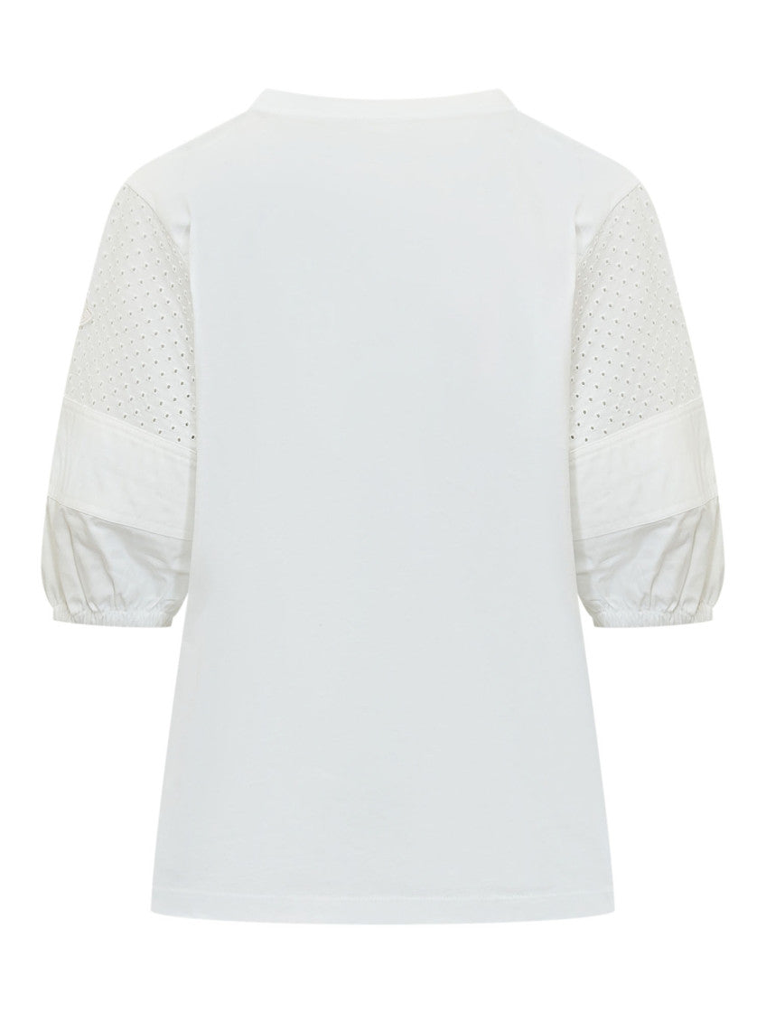 White Crew Neck T-Shirt 2