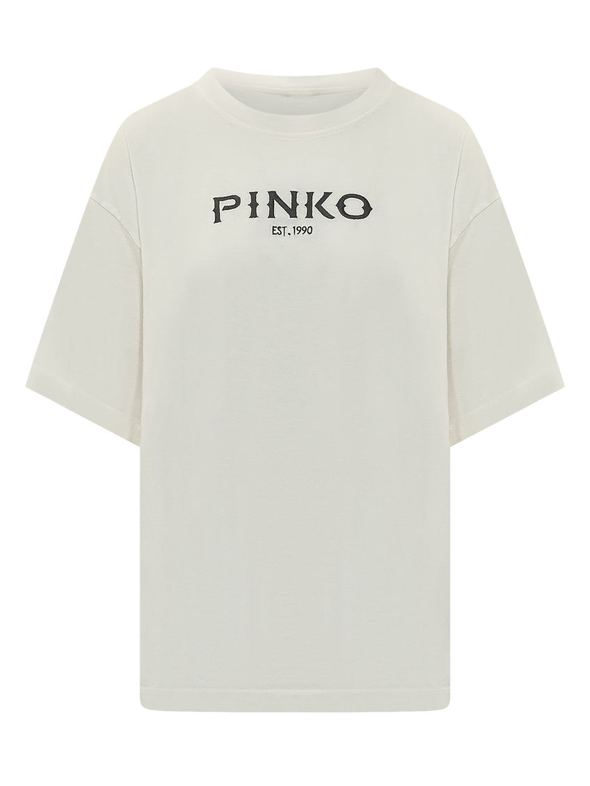 White Logo Crew Neck T-Shirt 1