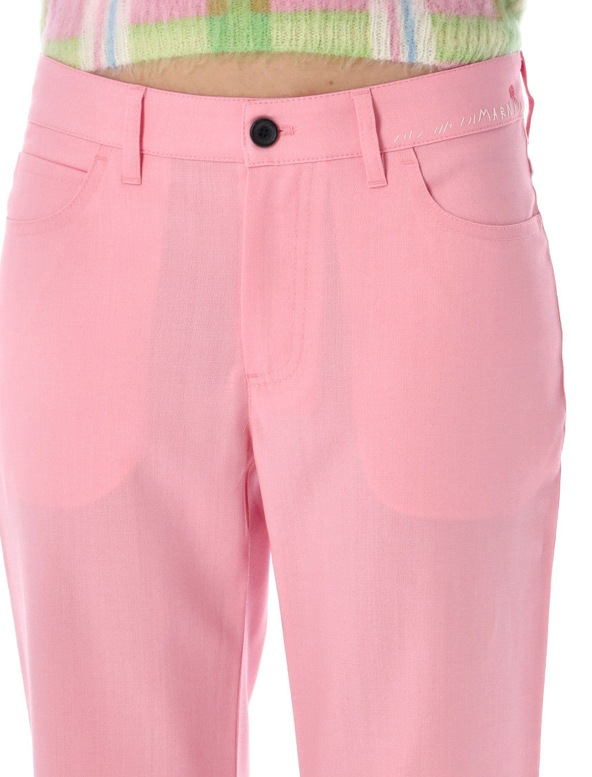 Pink Cool Wool Pants 3