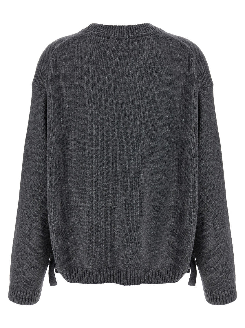 Grey Side laces sweater 2