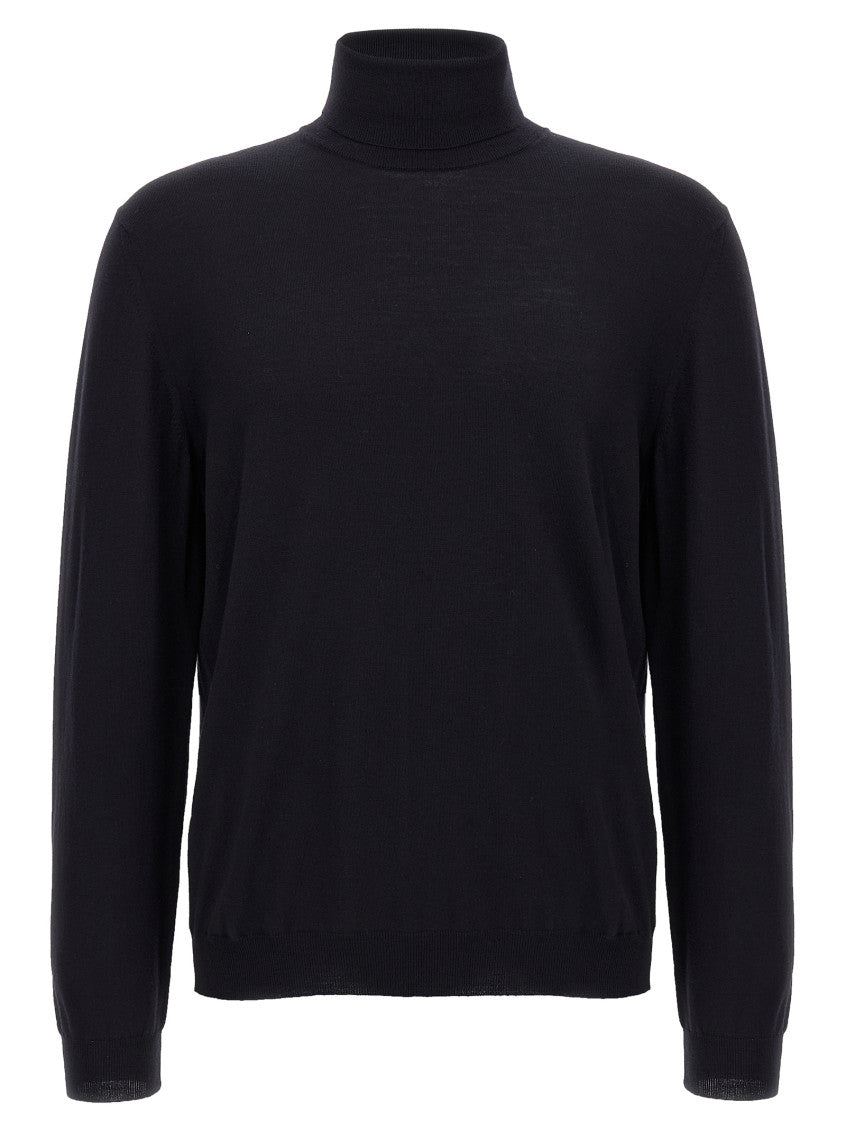Blue Wool turtleneck sweater 1