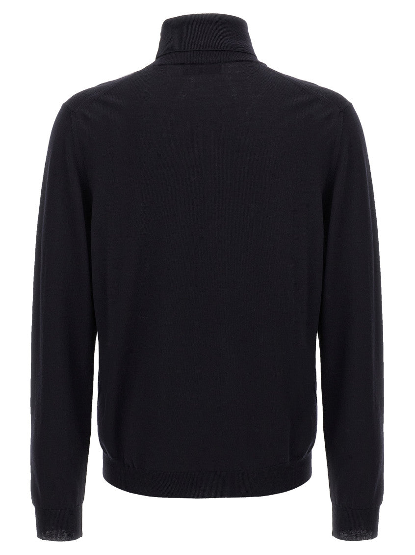 Blue Wool turtleneck sweater 2