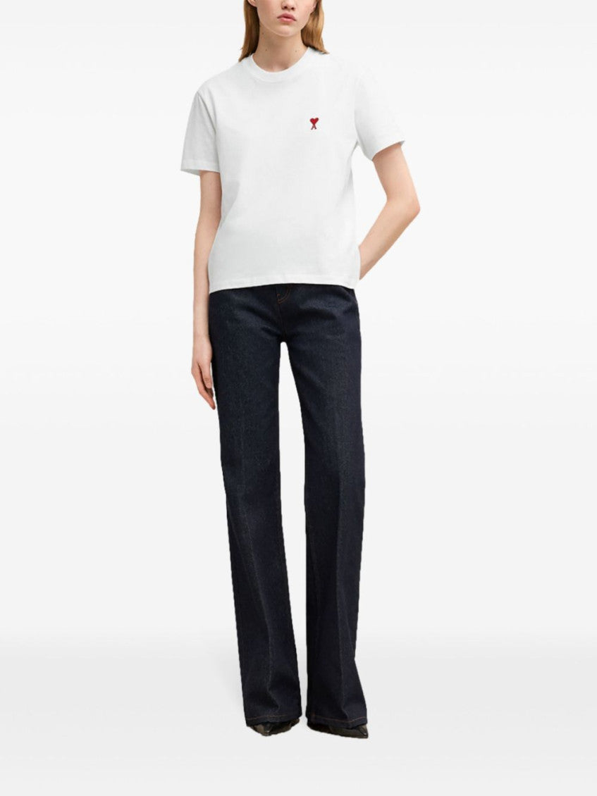 White Ami De Coeur Cotton T-shirt 4