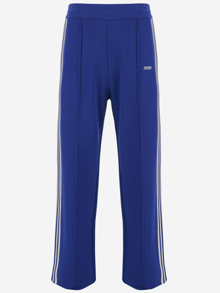 Royal Blue Knitted Viscose Joggers 1
