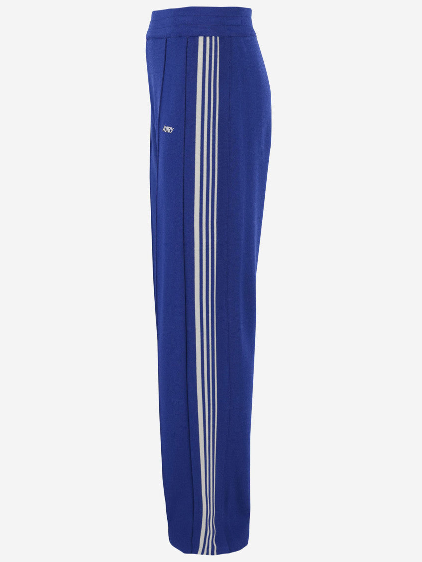 Royal Blue Knitted Viscose Joggers 2