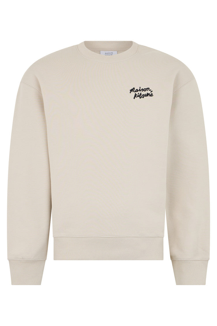 Beige Crew Neck Sweatshirts 1