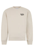Beige Crew Neck Sweatshirts 1