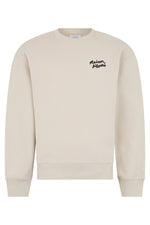 Beige Crew Neck Sweatshirts 1