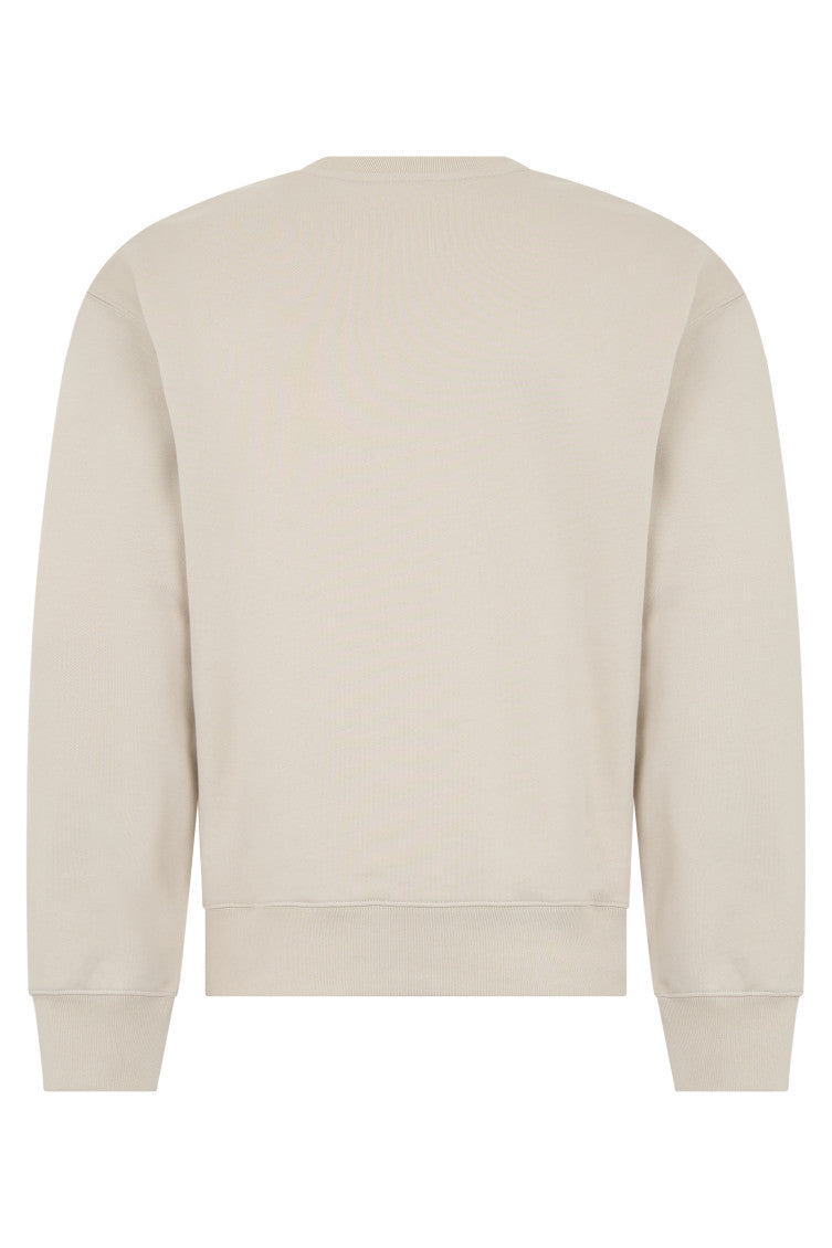 Beige Crew Neck Sweatshirts 2