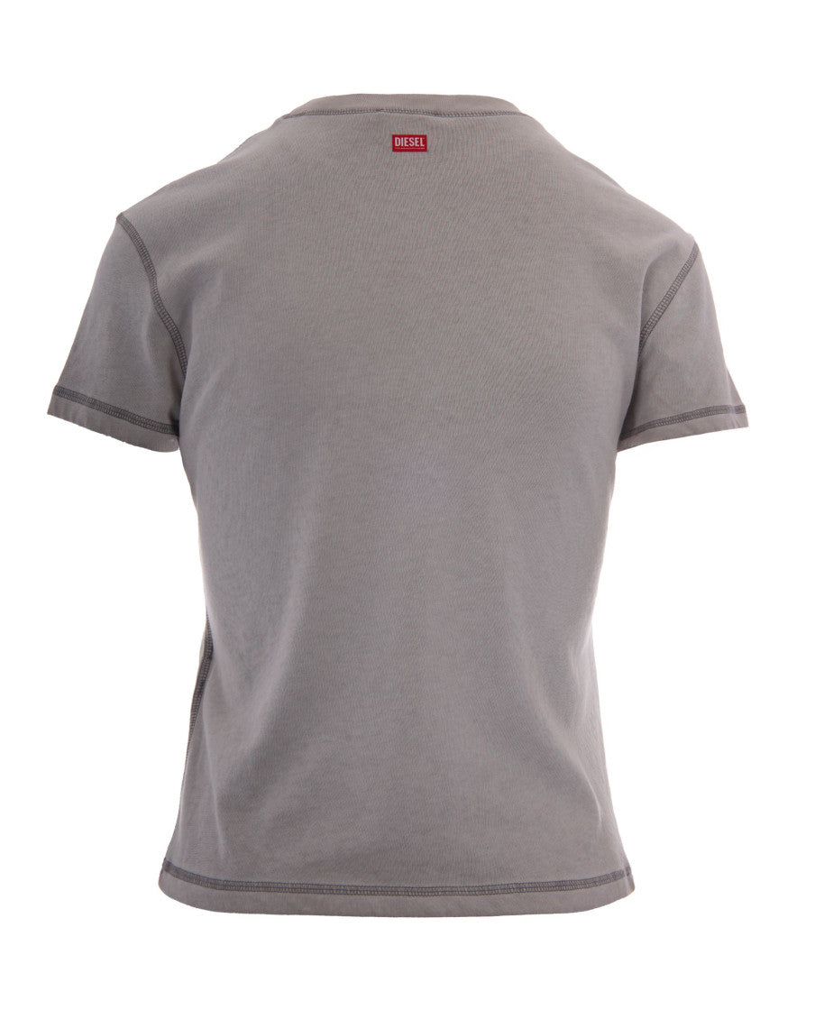Grey Graphic Crew Neck T-Shirt 2