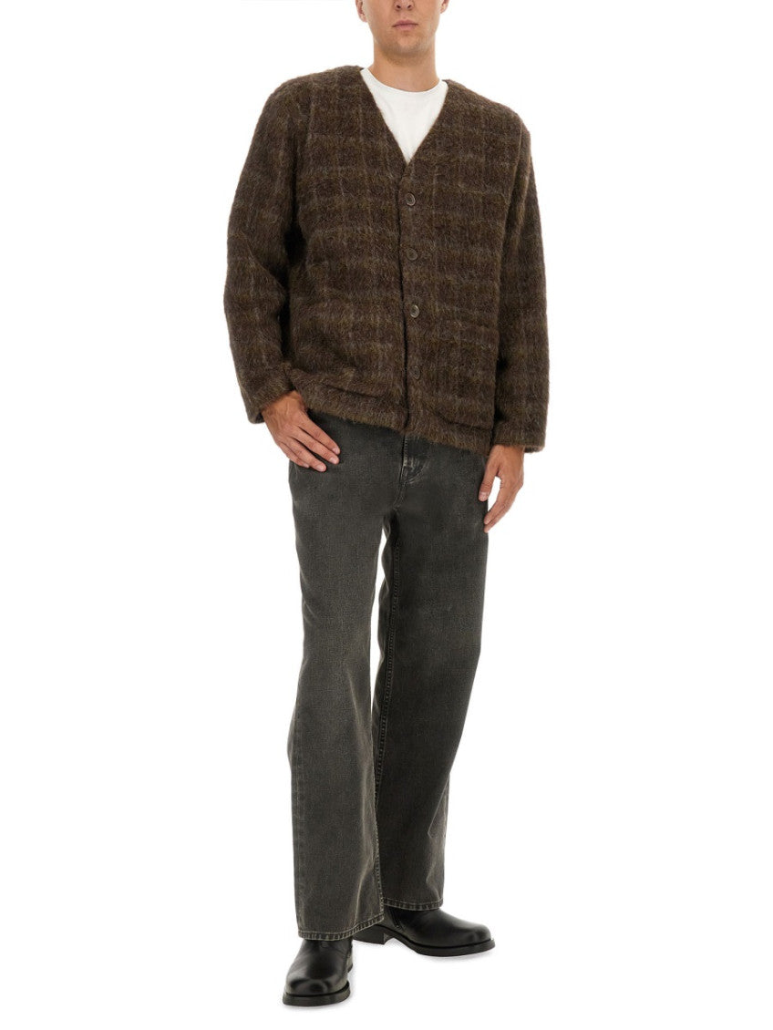 Dark Brown Check Cardigans 2