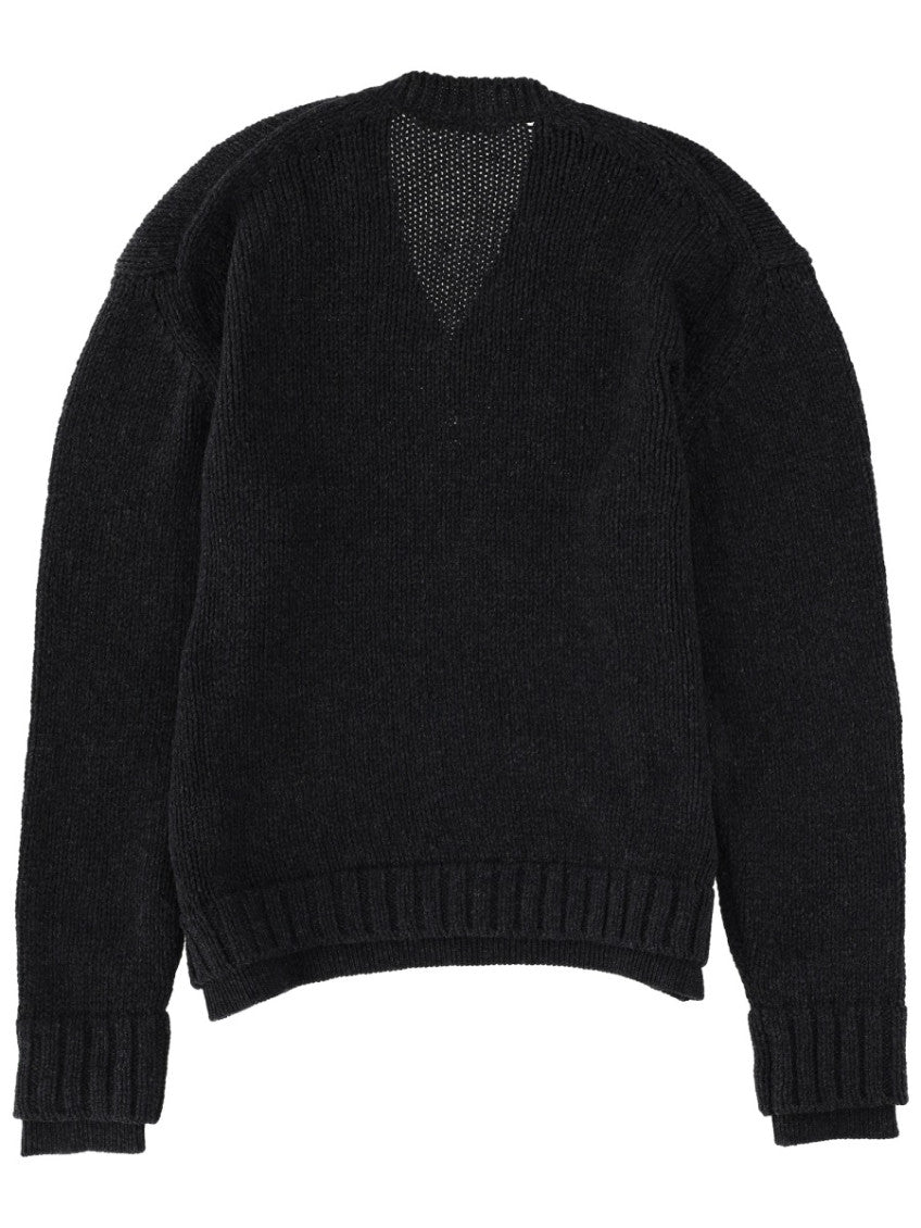 Black V Neck Sweaters 2