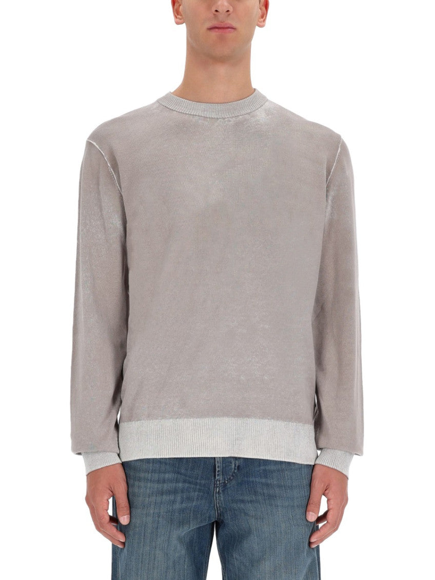 Grey Crew Neck Sweaters 1