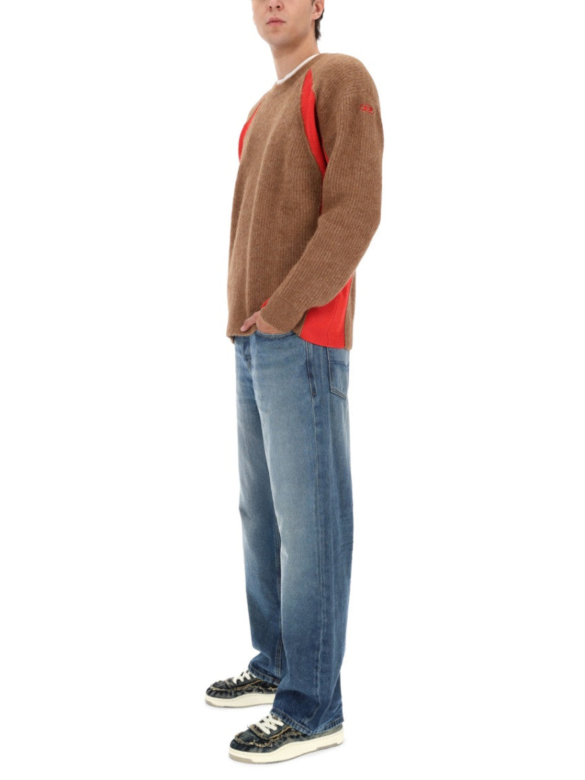 Brown Color Block Sweaters 2