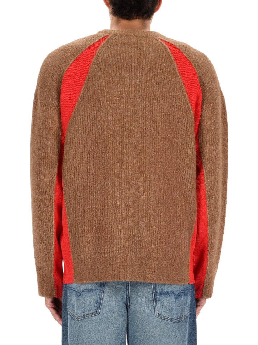 Brown Color Block Sweaters 3