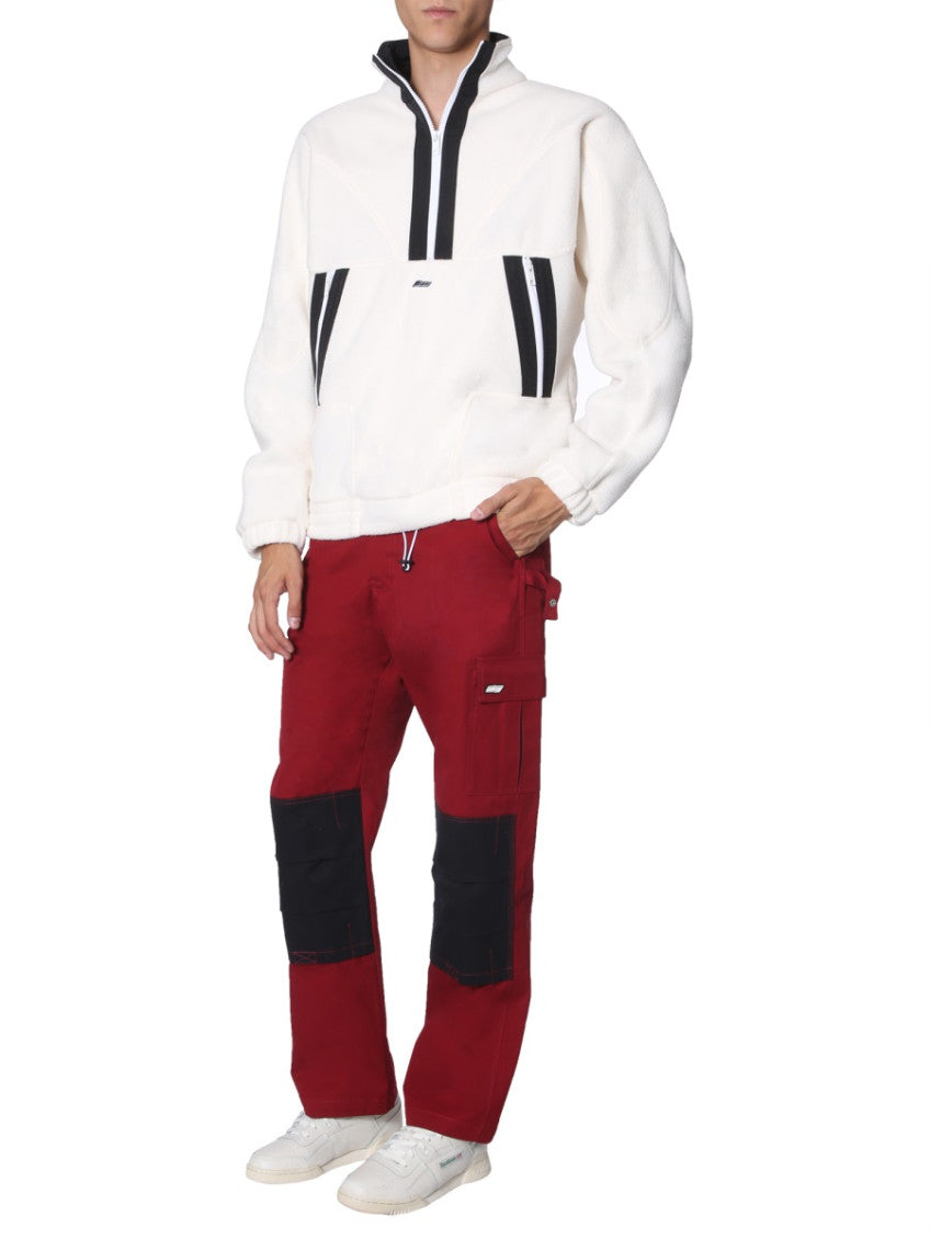 White Mock Collar Sweatshirts 2