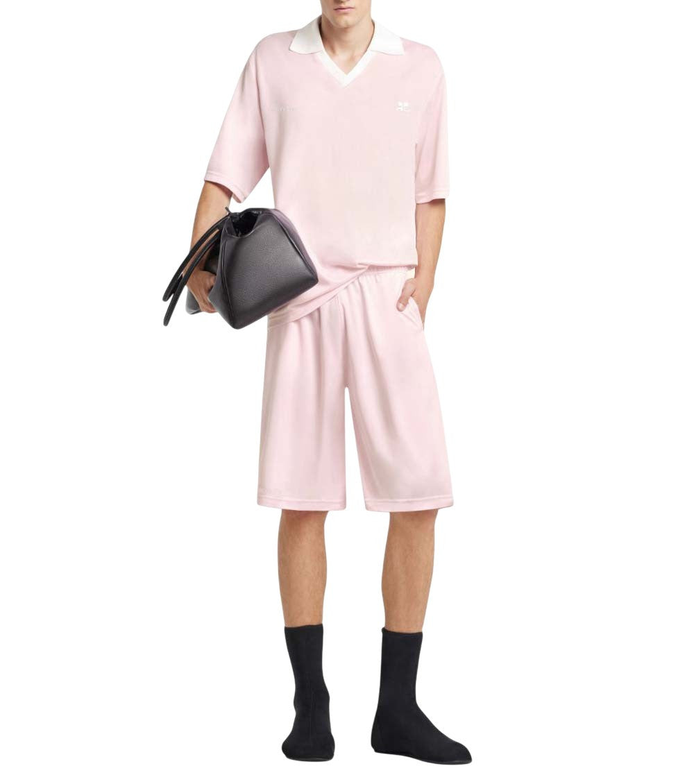 Pink Logo Shirt Collar Polo 2