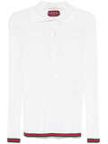 White Solid Shirt Collar Polo 1