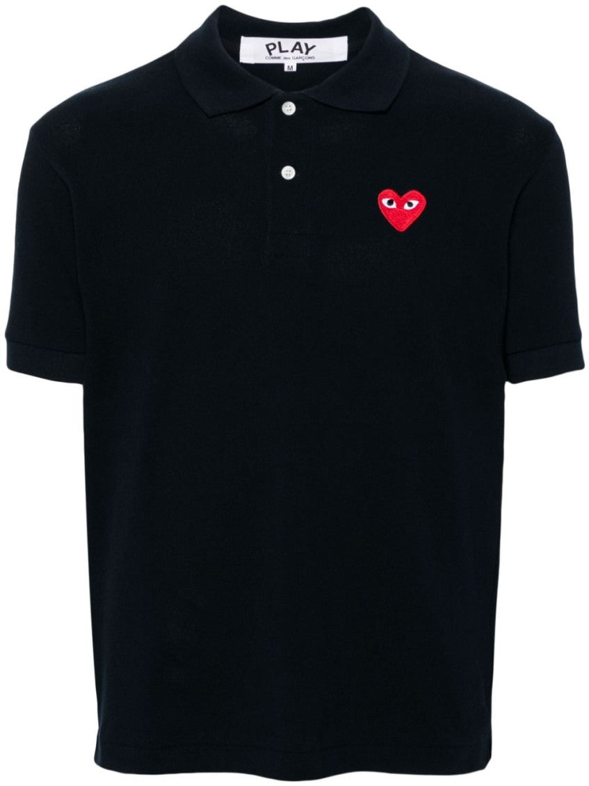 Blue Logo Shirt Collar Polo 1