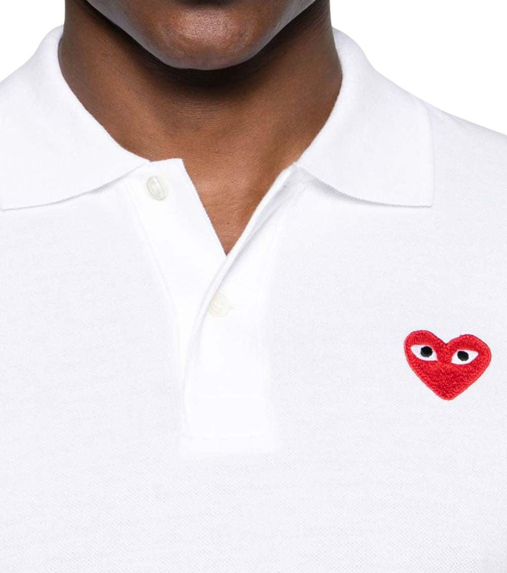 White Logo Shirt Collar Polo 3