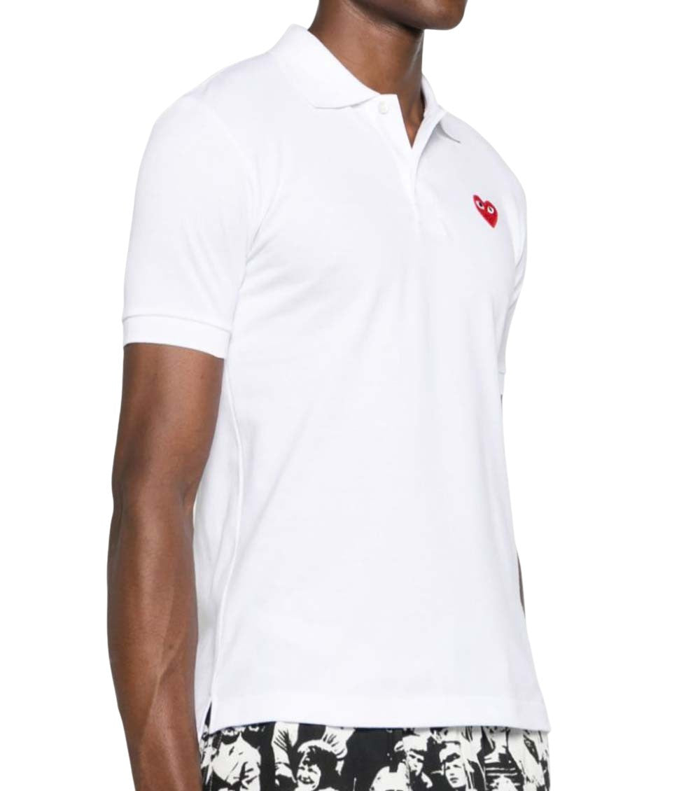 White Logo Shirt Collar Polo 5