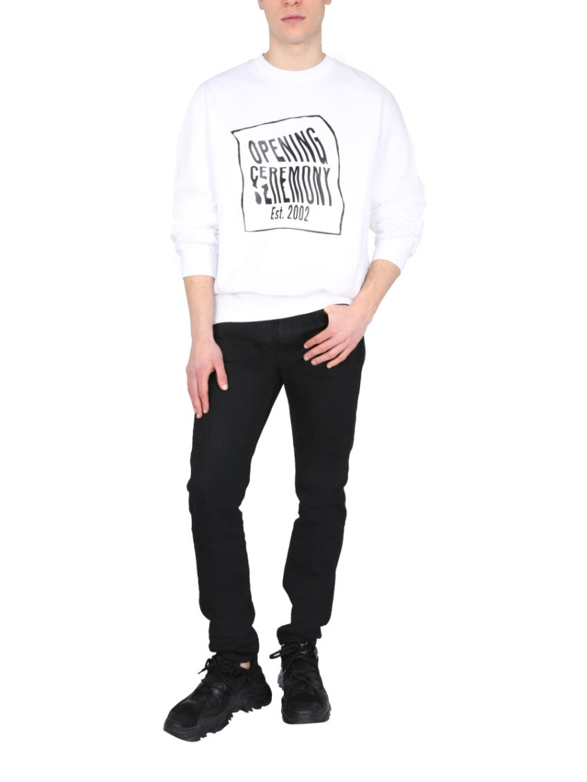 White Crew Neck Sweatshirts 2