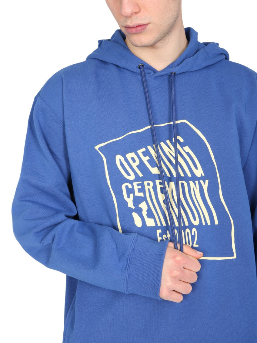 Blue Logo Hood Sweatshirts 4