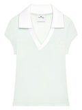 Light Green V Neck Logo Polo 1