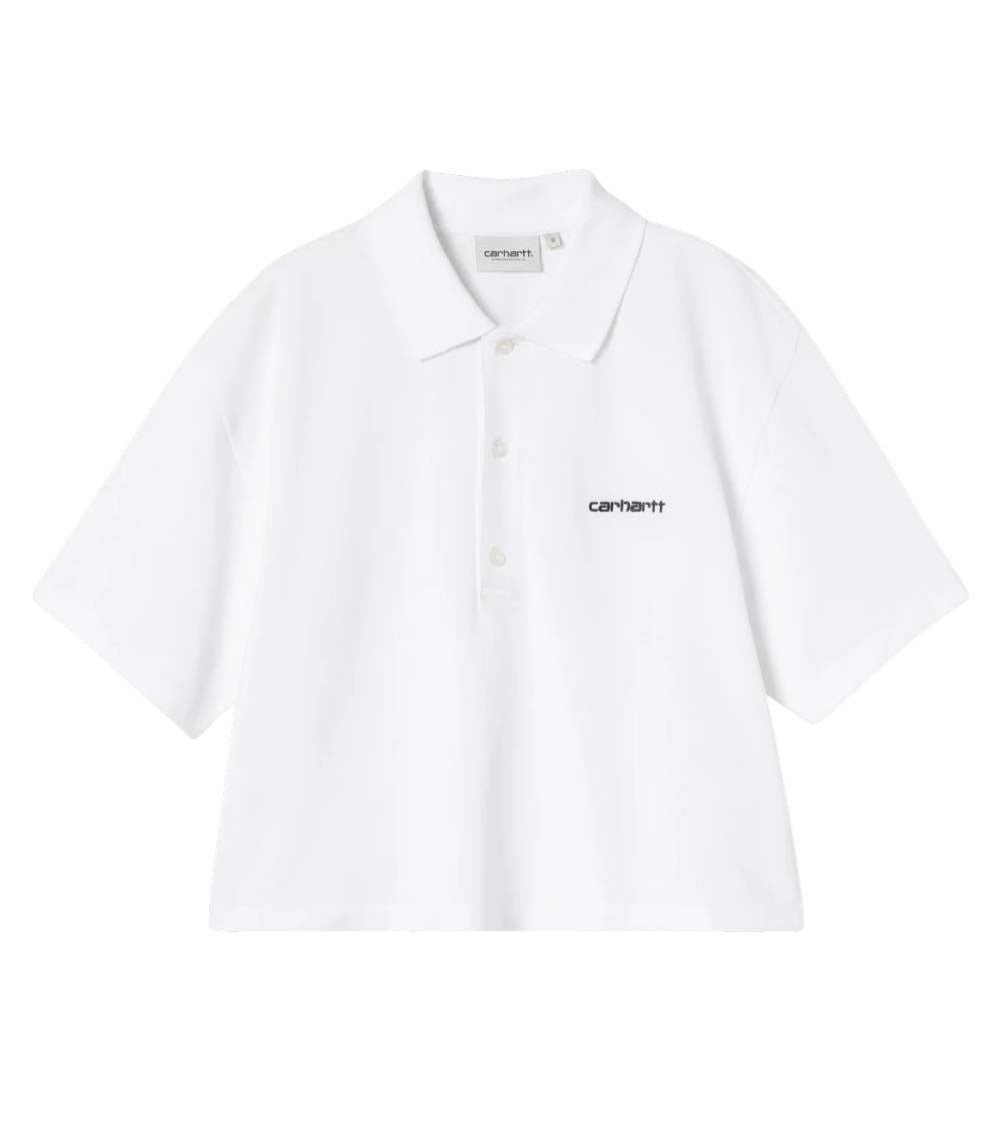 White Logo Shirt Collar Polo 1