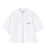 White Logo Shirt Collar Polo 1