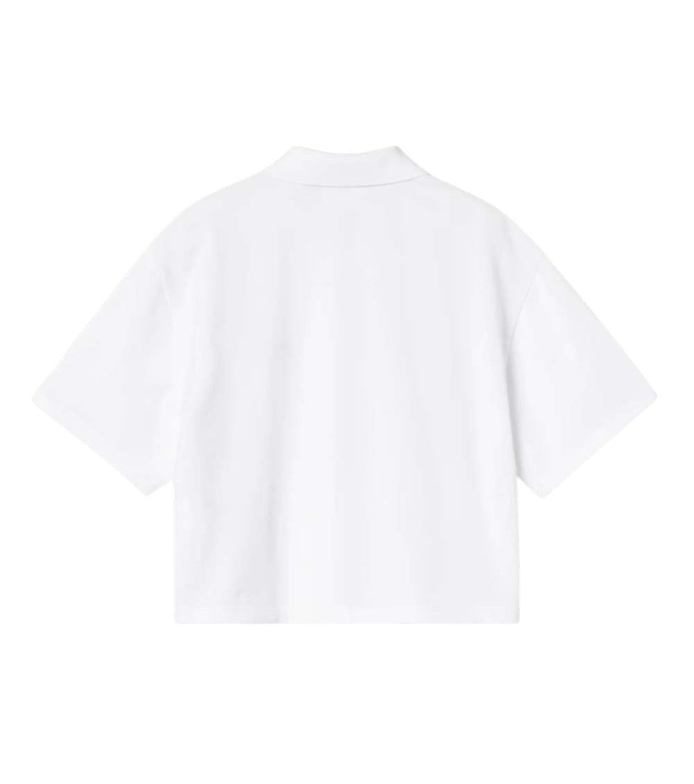 White Logo Shirt Collar Polo 2