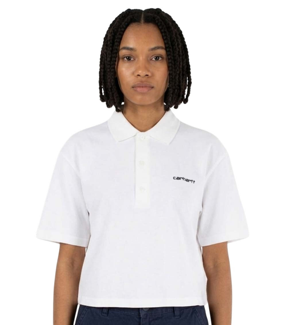 White Logo Shirt Collar Polo 3