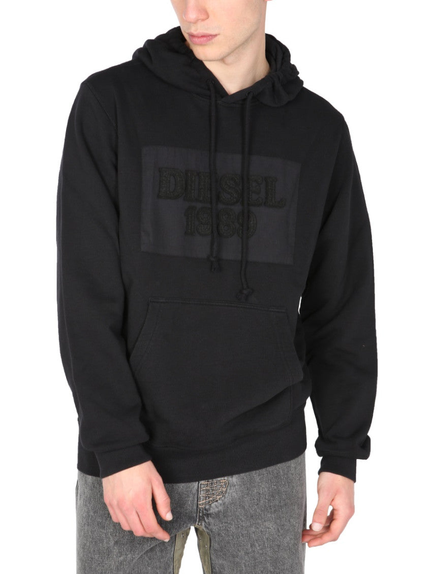 Black Logo Hood Sweatshirts 4